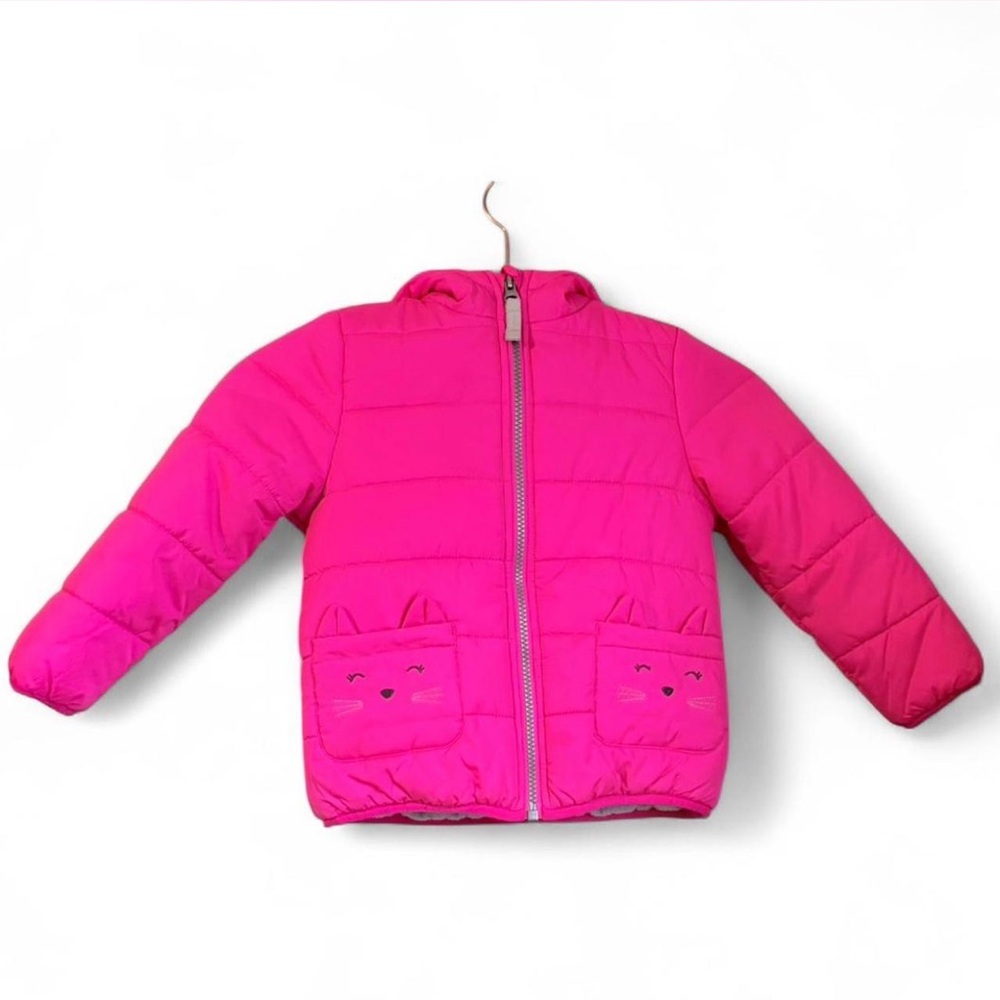 Carter’s Girl Size 4 Pink‎ Puffer Winter Fall Jacket - Picture 2 of 5